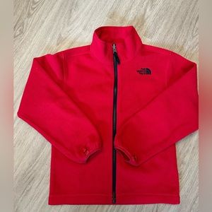 The North Face Red Fleece Jacket Full Zip Boy’s 7/8 S/P